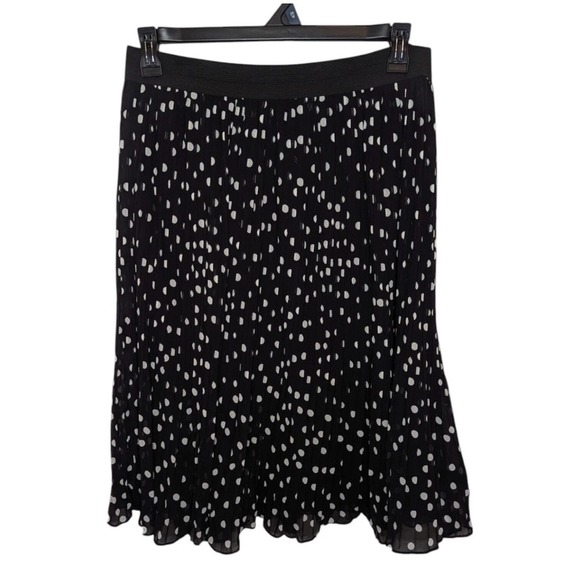 Torrid Black White Polka Dot Pleated Midi Skirt Plus Size Career Party SZ 26 - Picture 3 of 8